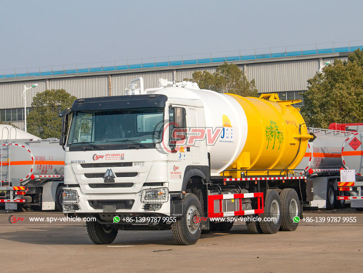 HOWO 20,000 Litres Sewage Suction Vacuum Truck - Left Front Side